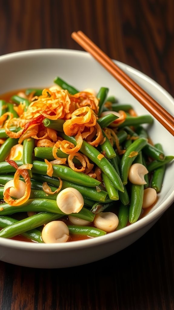 asian inspired green bean casserole