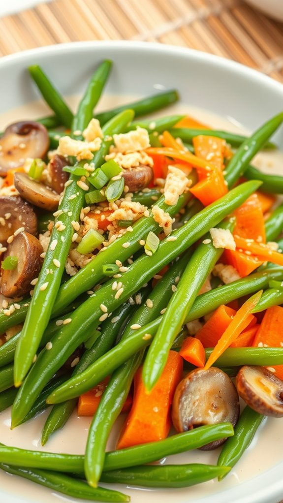 asian sesame green bean casserole