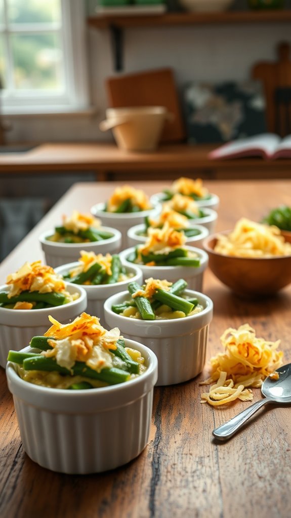 assemble casserole bites ramekins