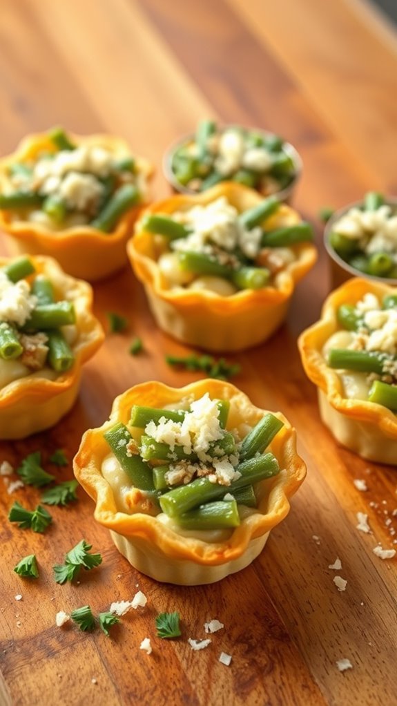 assemble green bean cups