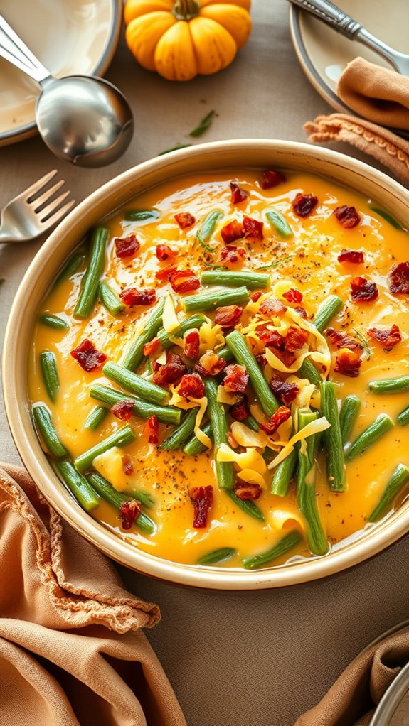 bacon cheddar green bean casserole