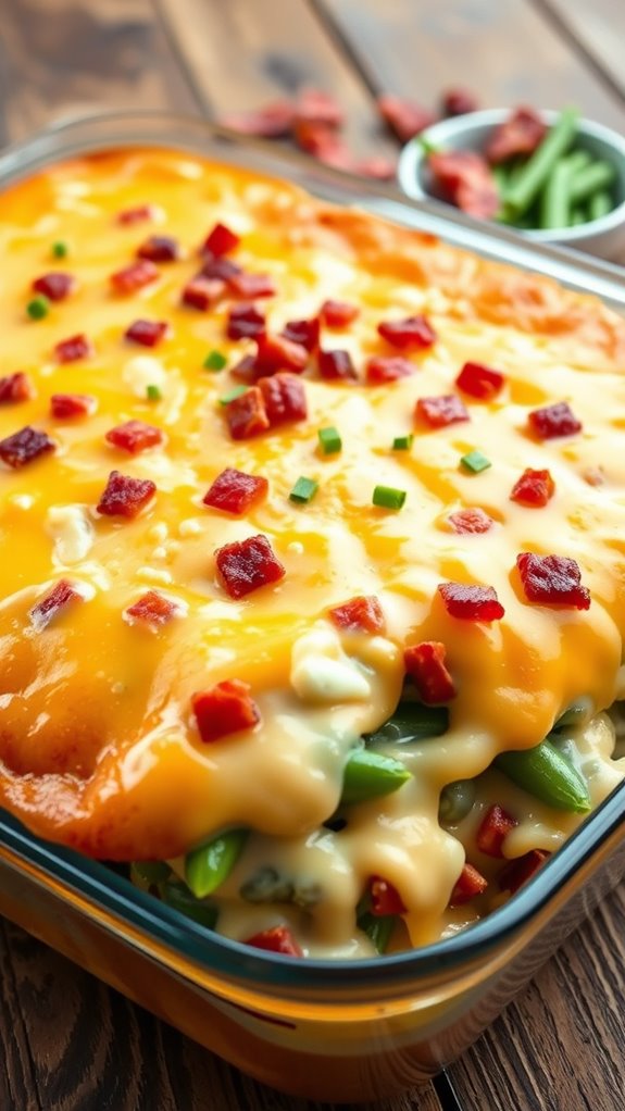 bacon cheese green bean casserole