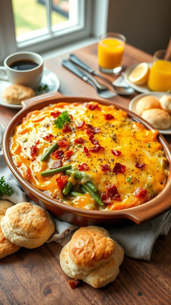 bacon cheese green bean casserole