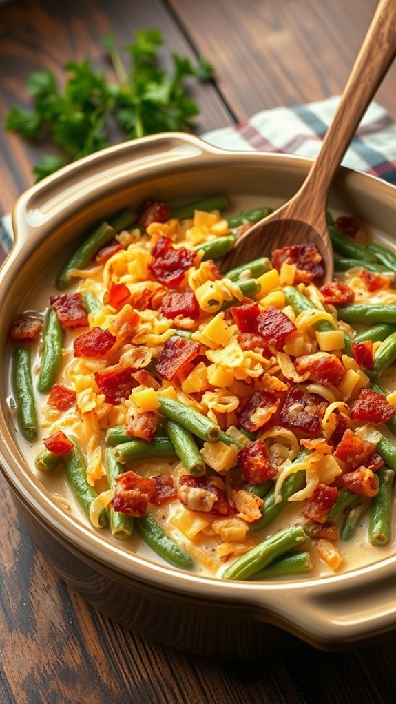 bacon cheesy green bean casserole