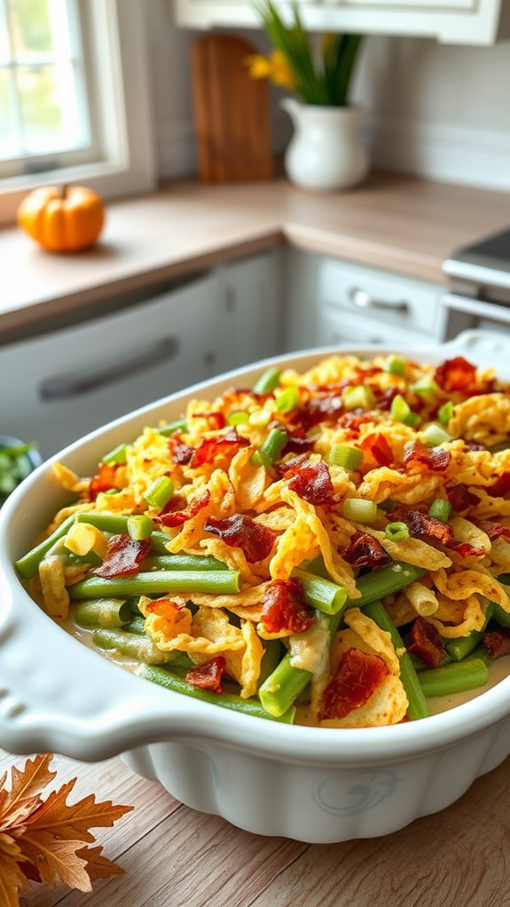 bacon enhanced green bean casserole