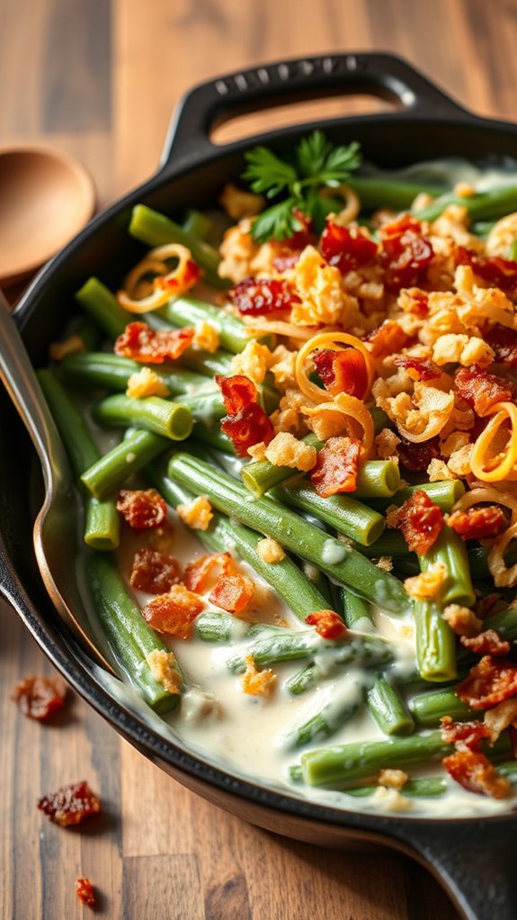 bacon enhances green bean casserole