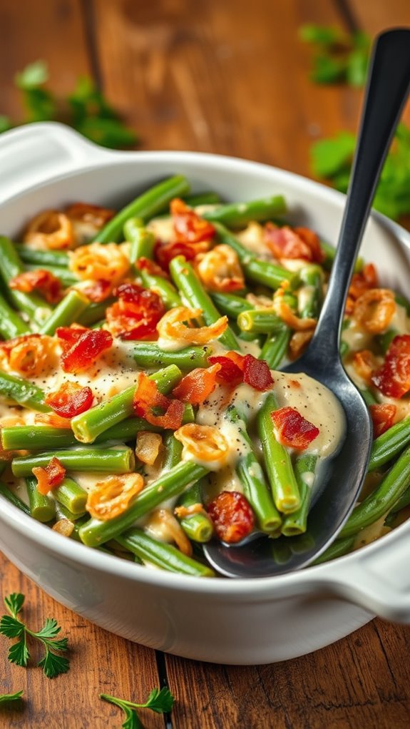 bacon infused green bean casserole