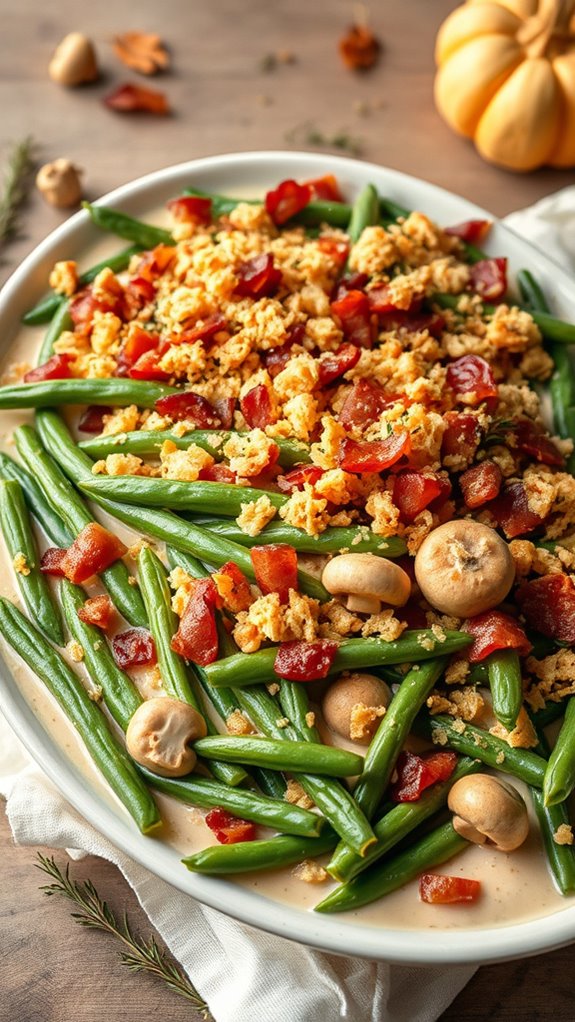 bacon mushroom green bean casserole