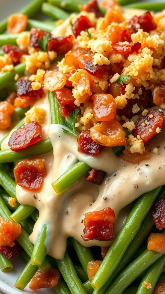bacon onion green bean casserole