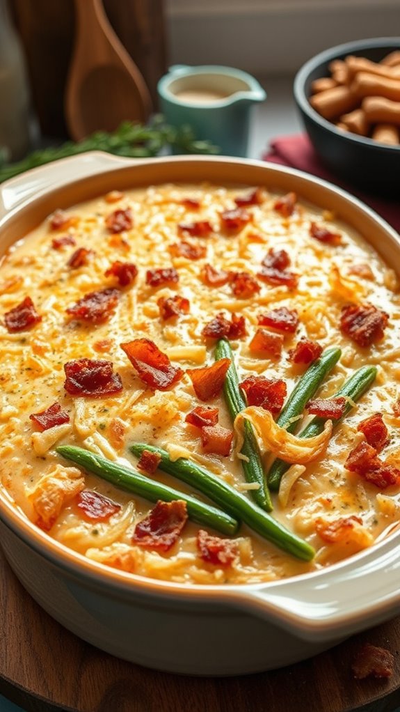 bacon parmesan green bean casserole