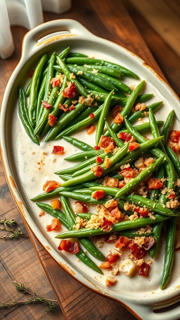 bacon shallots green beans casserole