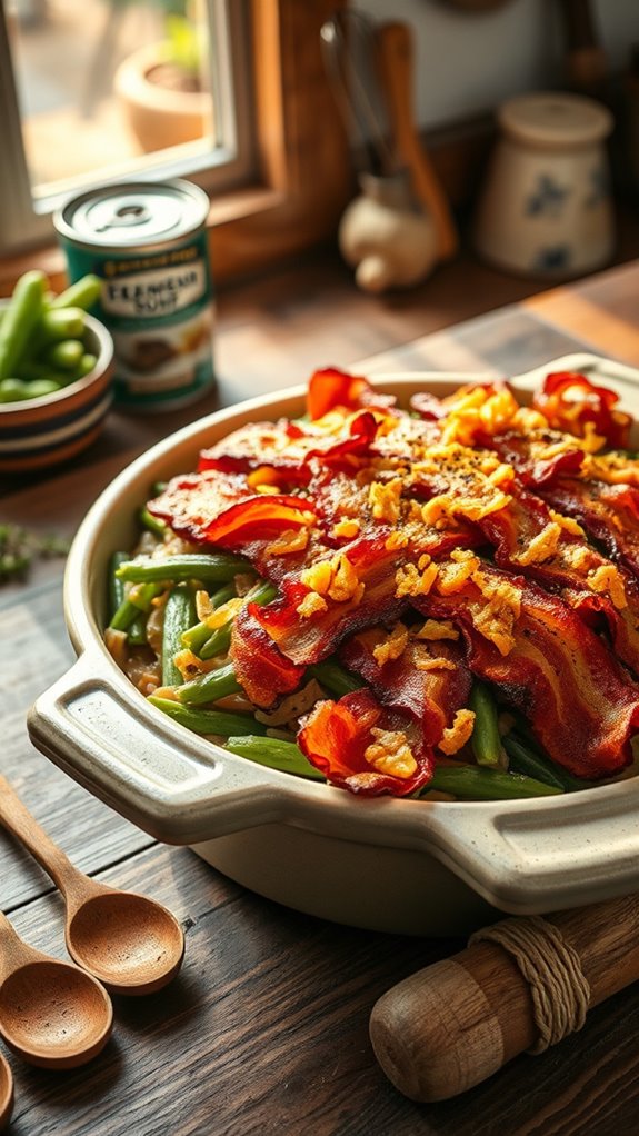 bacon wrapped green bean casserole