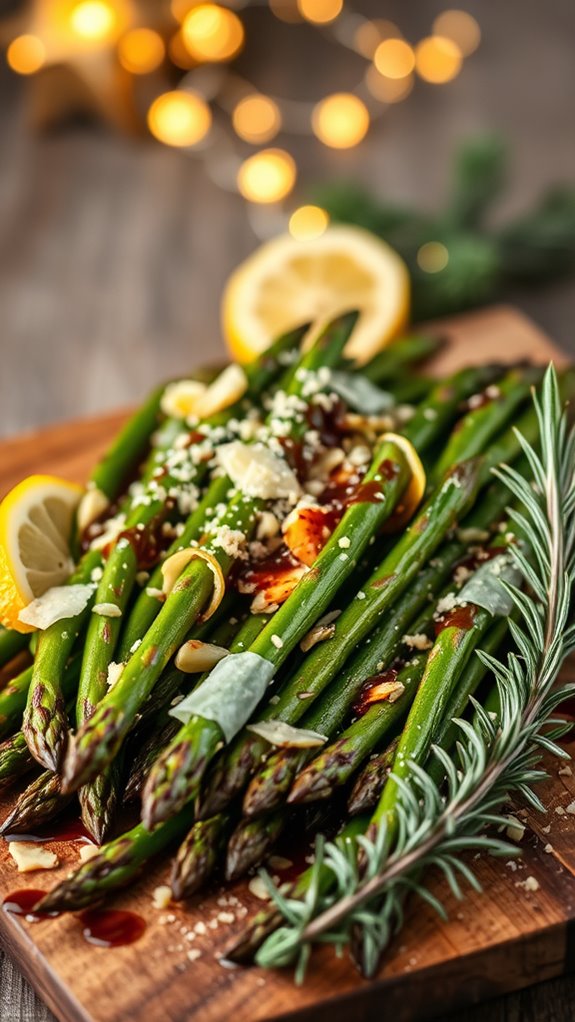 balsamic garlic asparagus dish