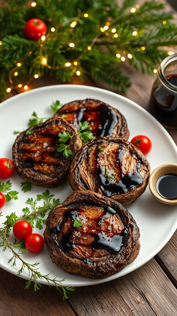 balsamic marinated mushroom steaks
