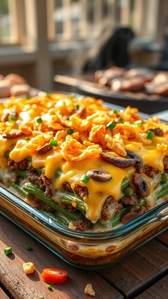 bbq beef green bean casserole