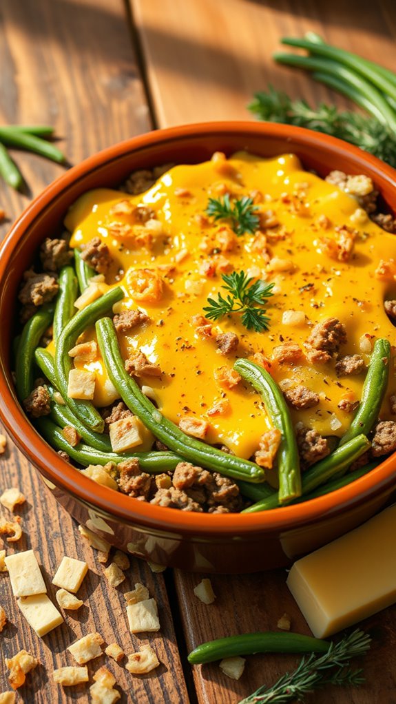 bbq beef green bean casserole