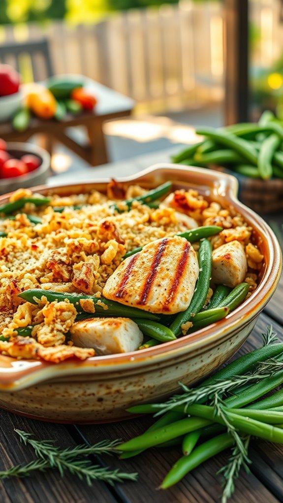 bbq chicken green bean casserole