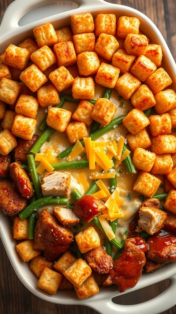 bbq chicken tater tot casserole