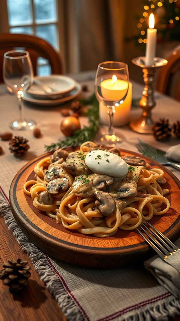 beef and mushroom stroganoff