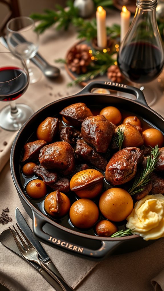 beef bourguignon with chocolate
