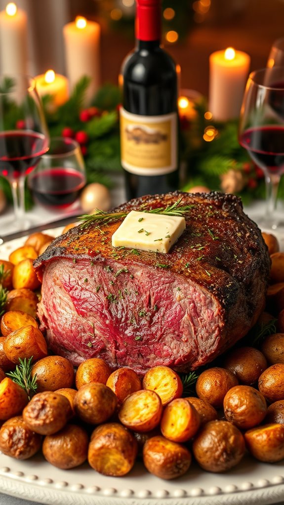 braised rib with garlic crust