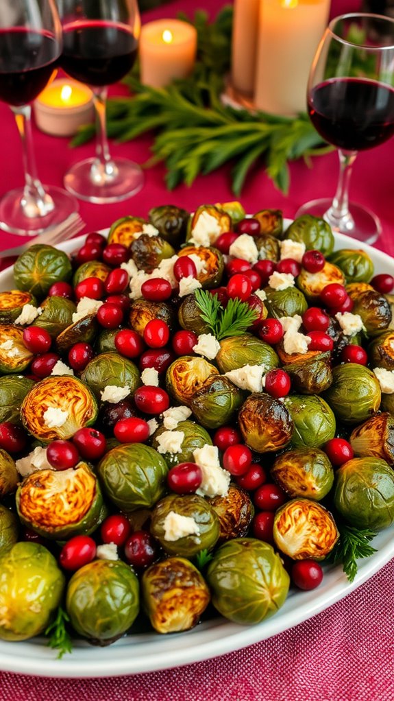 brussels sprouts cranberry feta salad