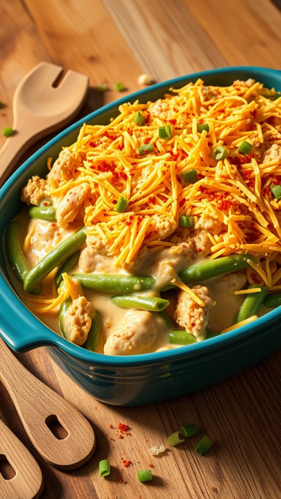 buffalo chicken green bean casserole