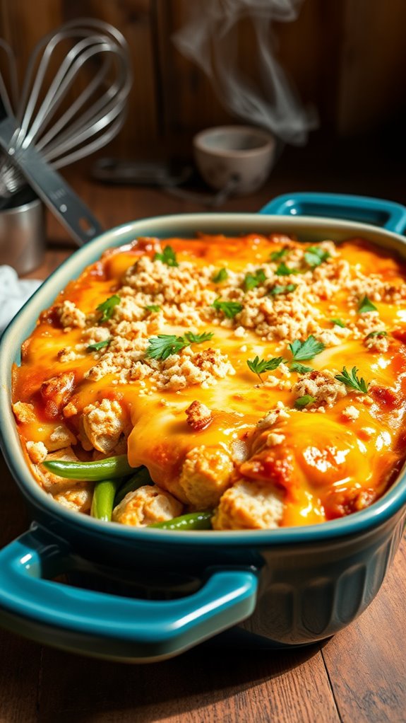 buffalo chicken green bean casserole