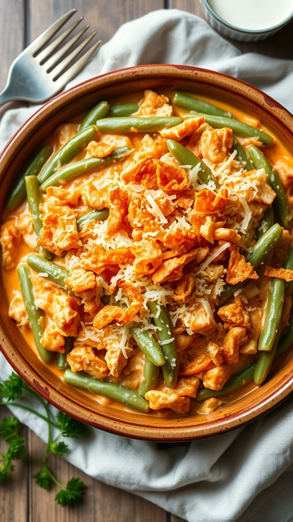 buffalo chicken green bean casserole