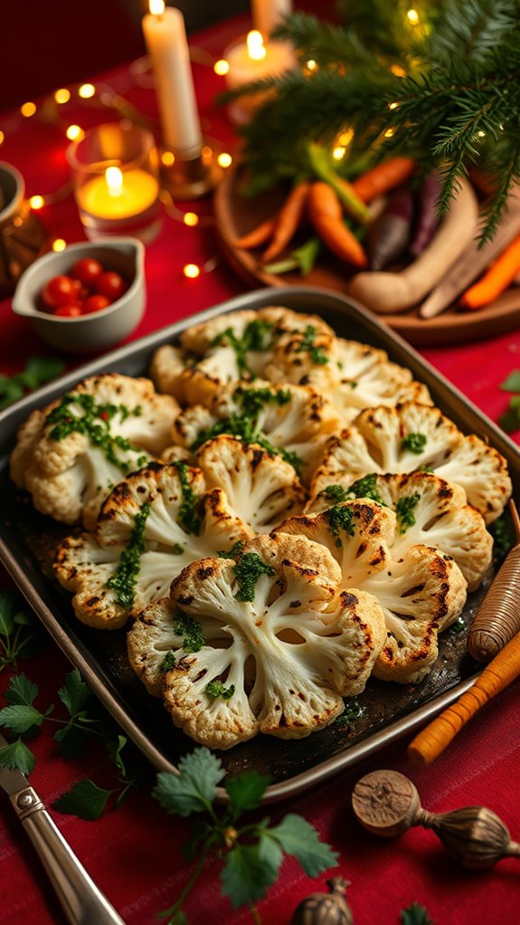 cauliflower steaks with chimichurri