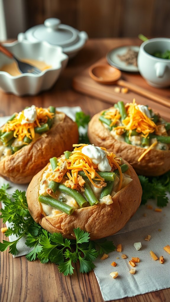 cheddar green bean casserole potatoes