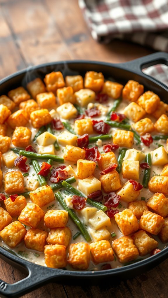 cheesy bacon green bean casserole