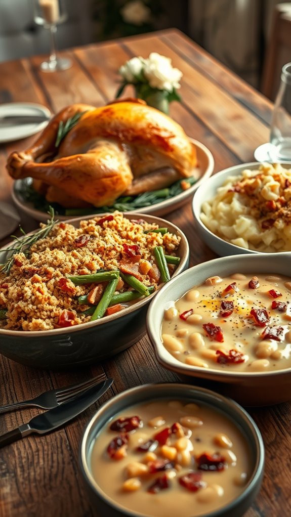 cheesy bacon green bean casserole