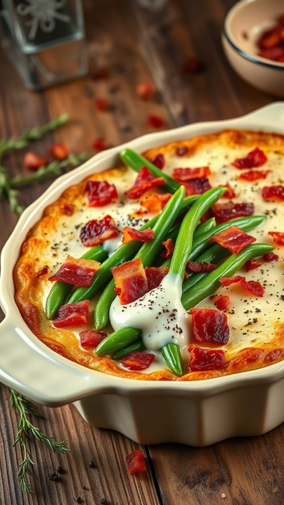 cheesy bacon green bean casserole