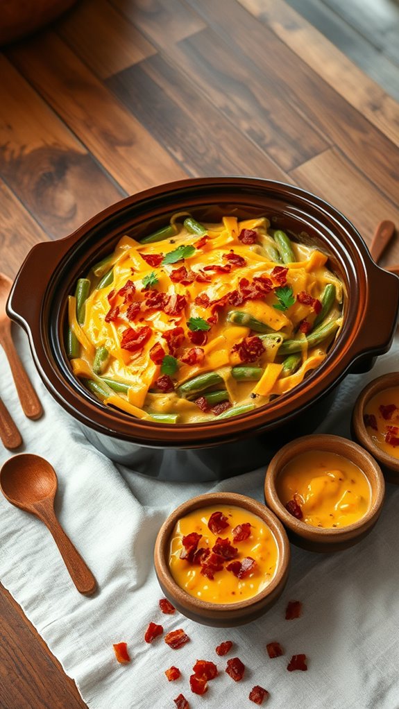 cheesy bacon green bean casserole