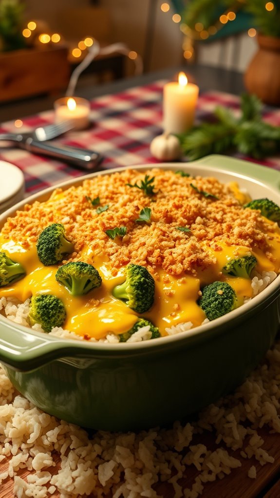 cheesy broccoli rice casserole