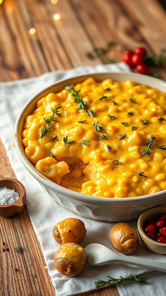 cheesy corn thyme casserole