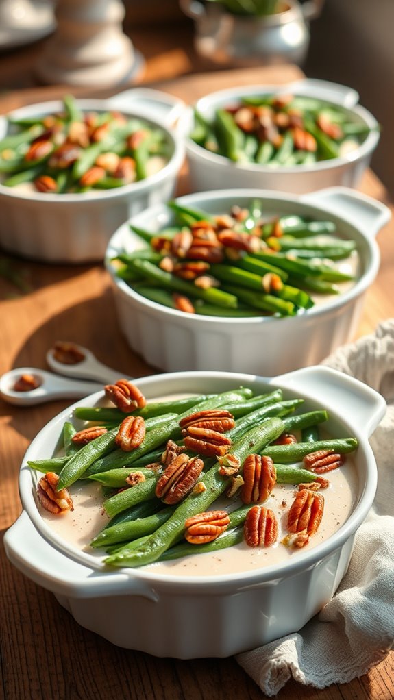 cheesy garlic green bean bake