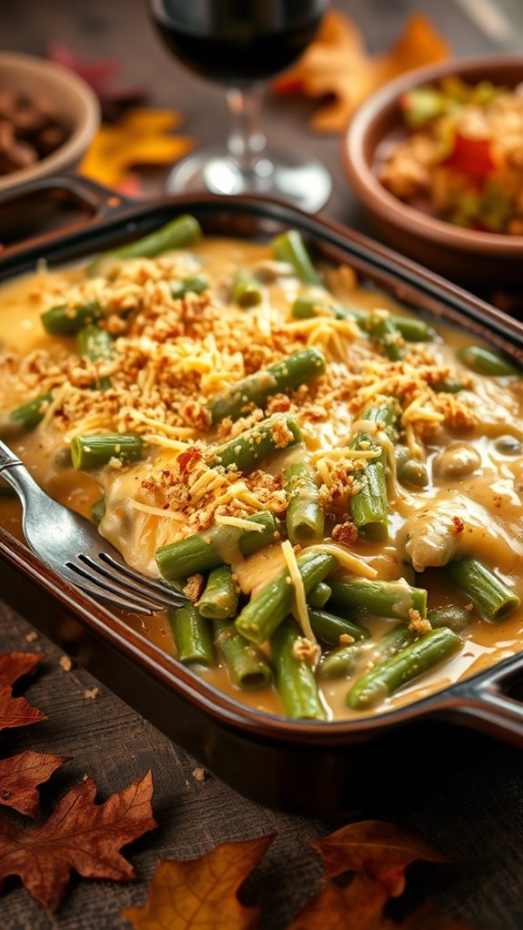 cheesy garlic green beans