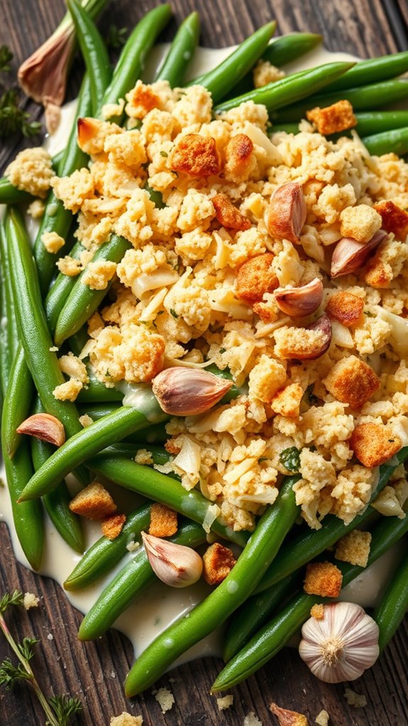 cheesy garlic green beans