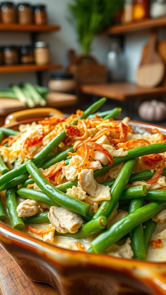 cheesy garlic green beans