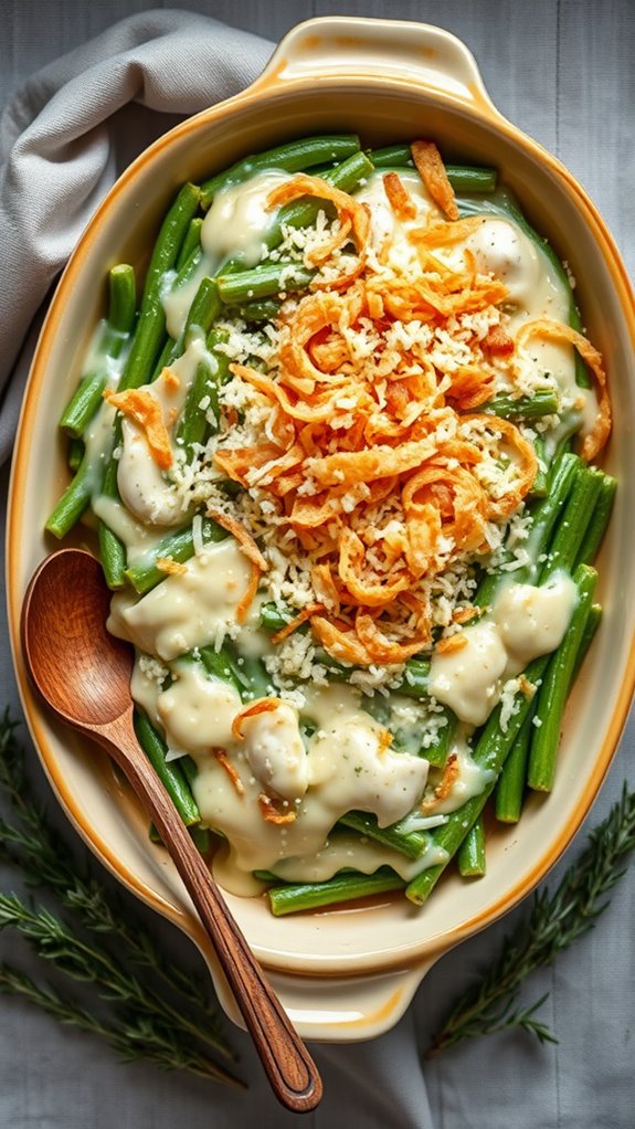 cheesy green bean casserole