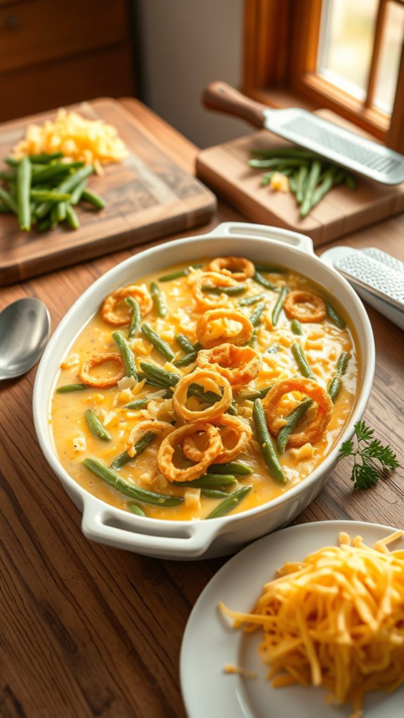 cheesy green bean casserole