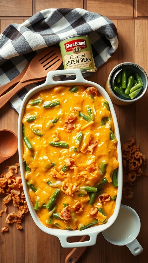 cheesy green bean casserole recipe