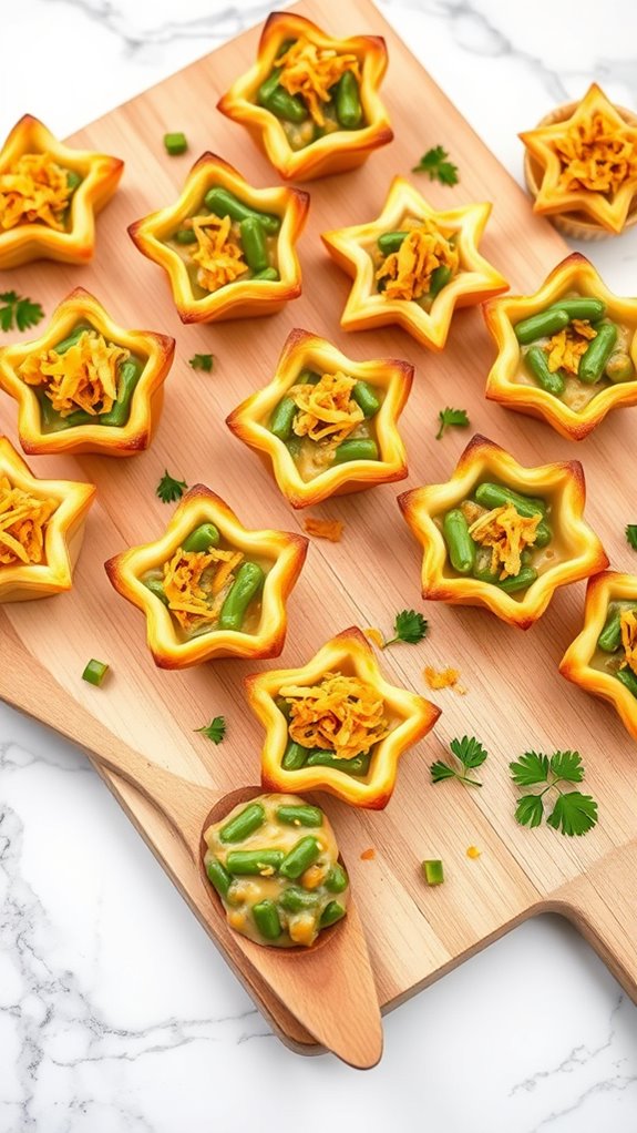 cheesy green bean cups