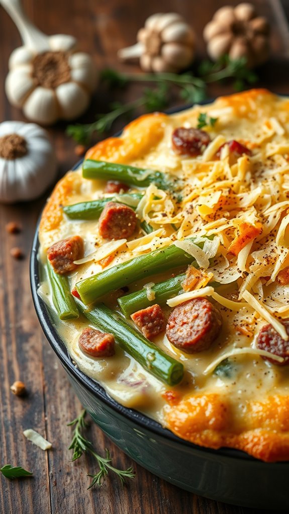 cheesy italian sausage casserole