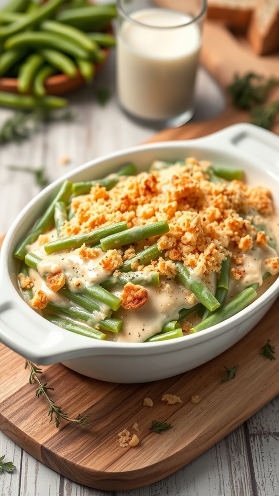 cheesy low fat green beans