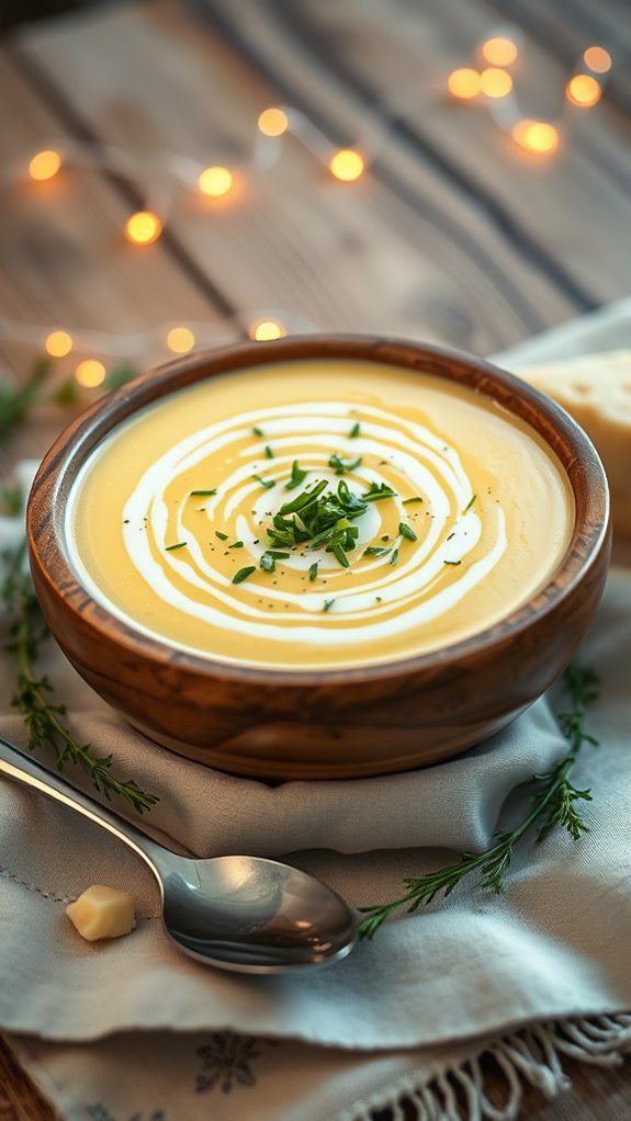 cheesy potato leek soup