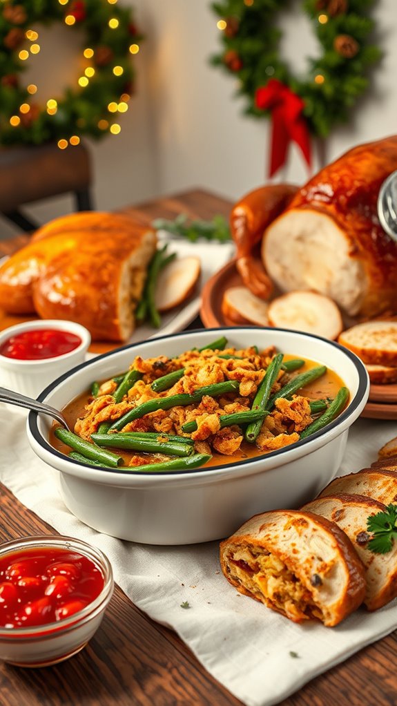 cheesy turkey green bean casserole