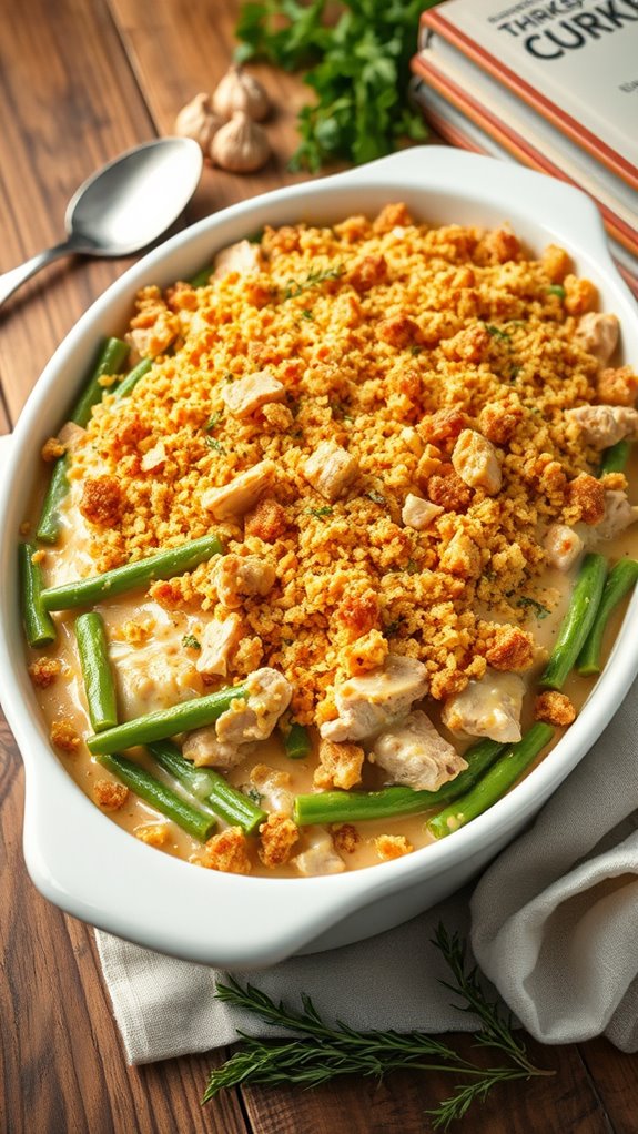cheesy turkey green bean casserole